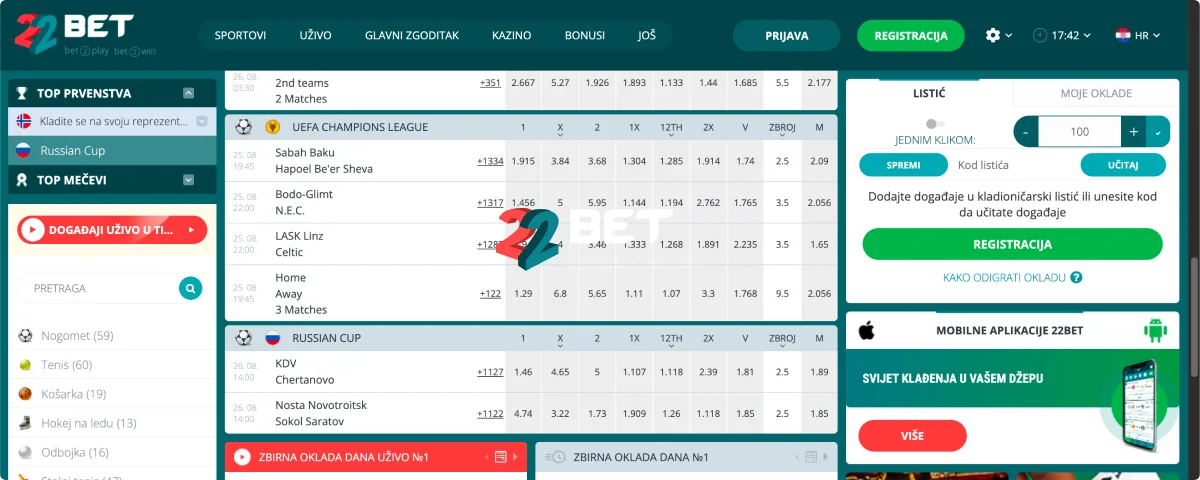 22Bet Internetski kasino 22Bet Internetski kasino